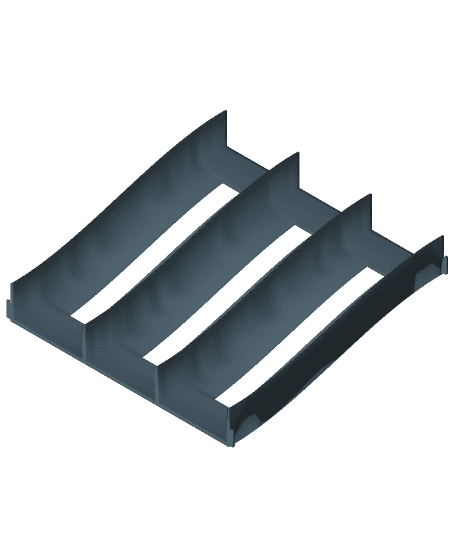 350mm Long Three Lane Ramp Set 3d model