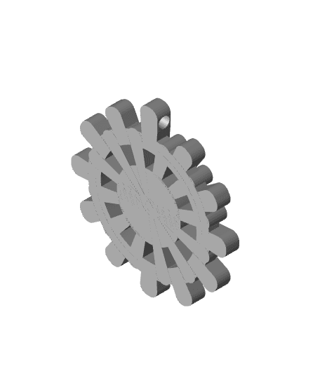 Mom Sun Flower Keychain 3d model