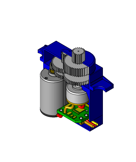 Servo Motor - aberto 3d model