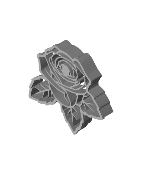 Rose Cookie Cutter, Biscuit Cutter 3d model