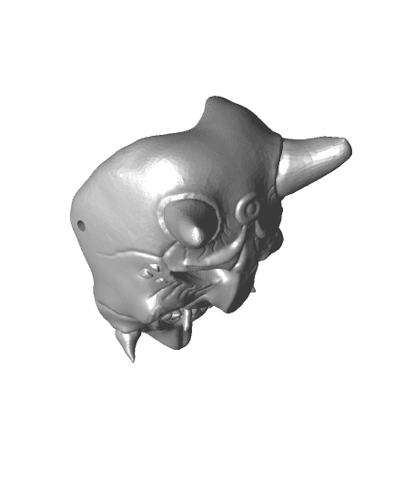 Halloween mask, Japanese style demon mask 3d model