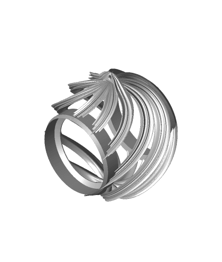 Large Modular Spiral Christmas Ball.stl 3d model