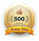 500 All-time make votes badge