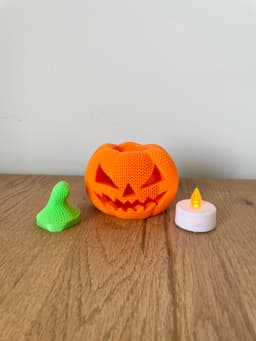 Knitted Pumpkin Jack-O-Lantern 3d model