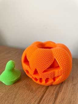 Knitted Pumpkin Jack-O-Lantern 3d model