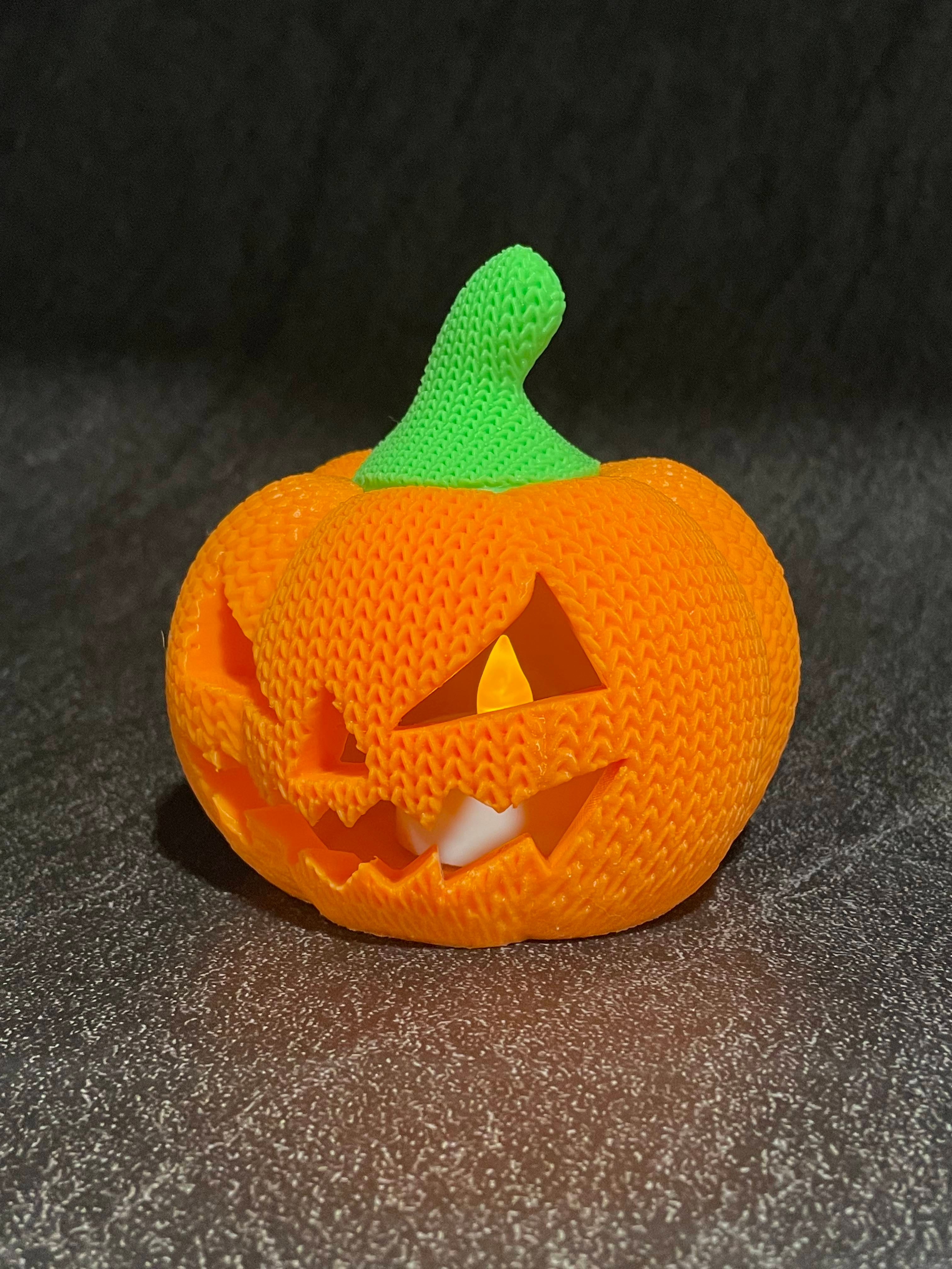 Knitted Pumpkin Jack-O-Lantern 3d model