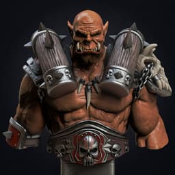 Garrosh Hellscream bust (Pre-Supported) 3d model