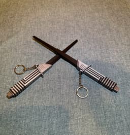 Darksaber Keychain (Retractable) 3d model