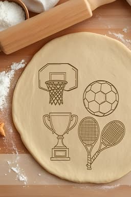 Spor Set Cookie Cutter, Biscuit Cutter 3d model