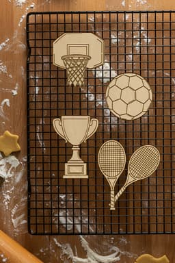 Spor Set Cookie Cutter, Biscuit Cutter 3d model