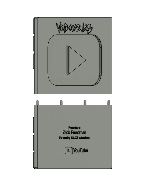 500k gridfinity plaque 3d model