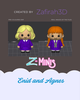Enid and Agnes for Free Z-Minis Wednesday Collection 3d model