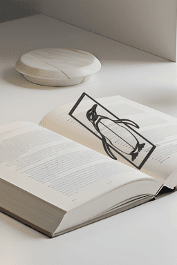 Penguin Bookmark, Creativity Bookmark, Gift Idea 3d model