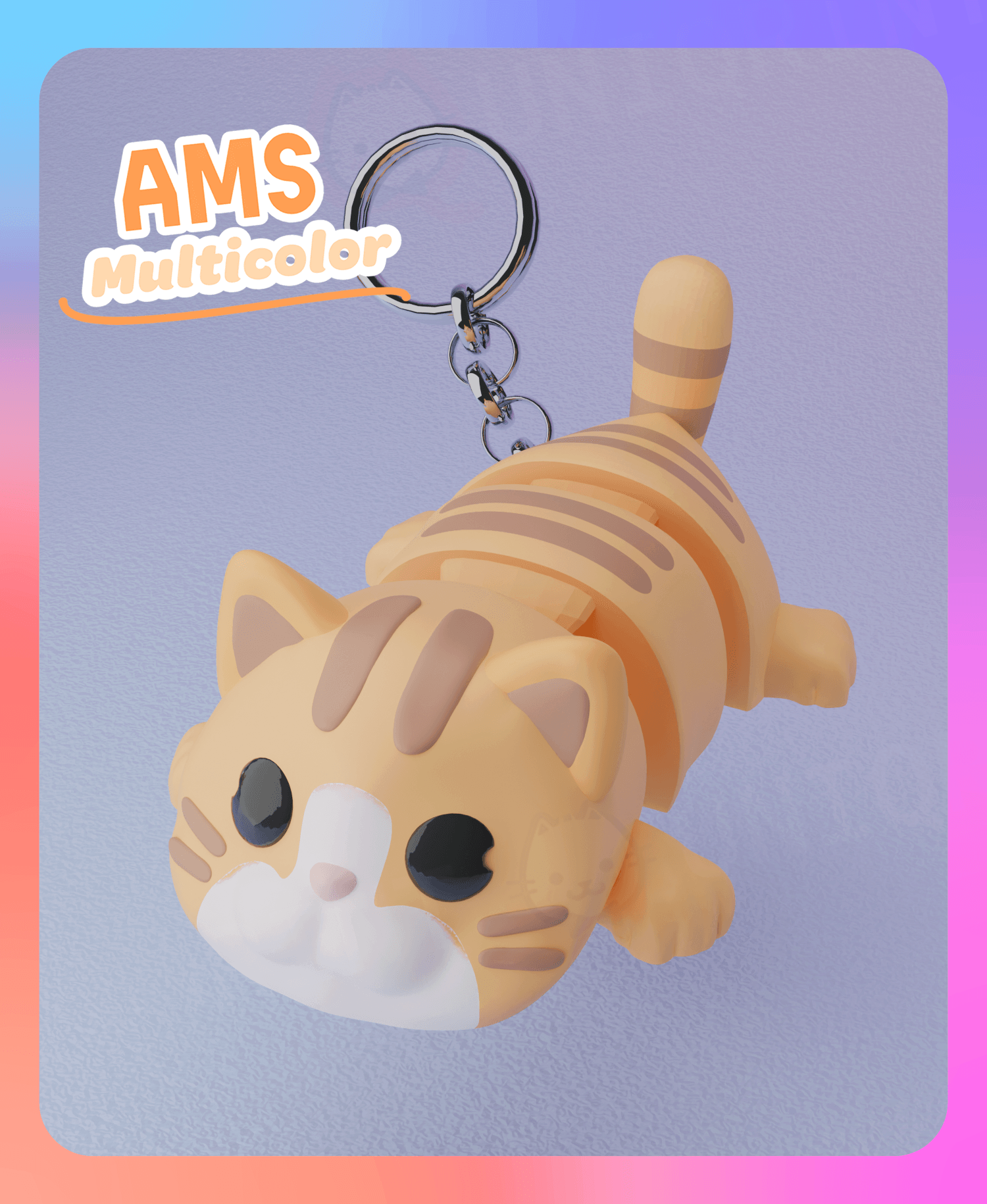 Flexi Orange Tabby Cat (Multicolor) 3d model