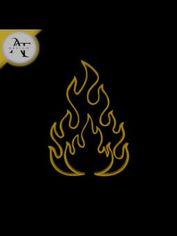Simple Flame Symbol - 2D Art 3d model
