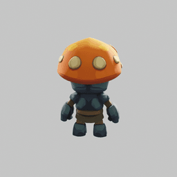 Mushroom Skeleton Warrior - Stylized 3D Character Model 3d model