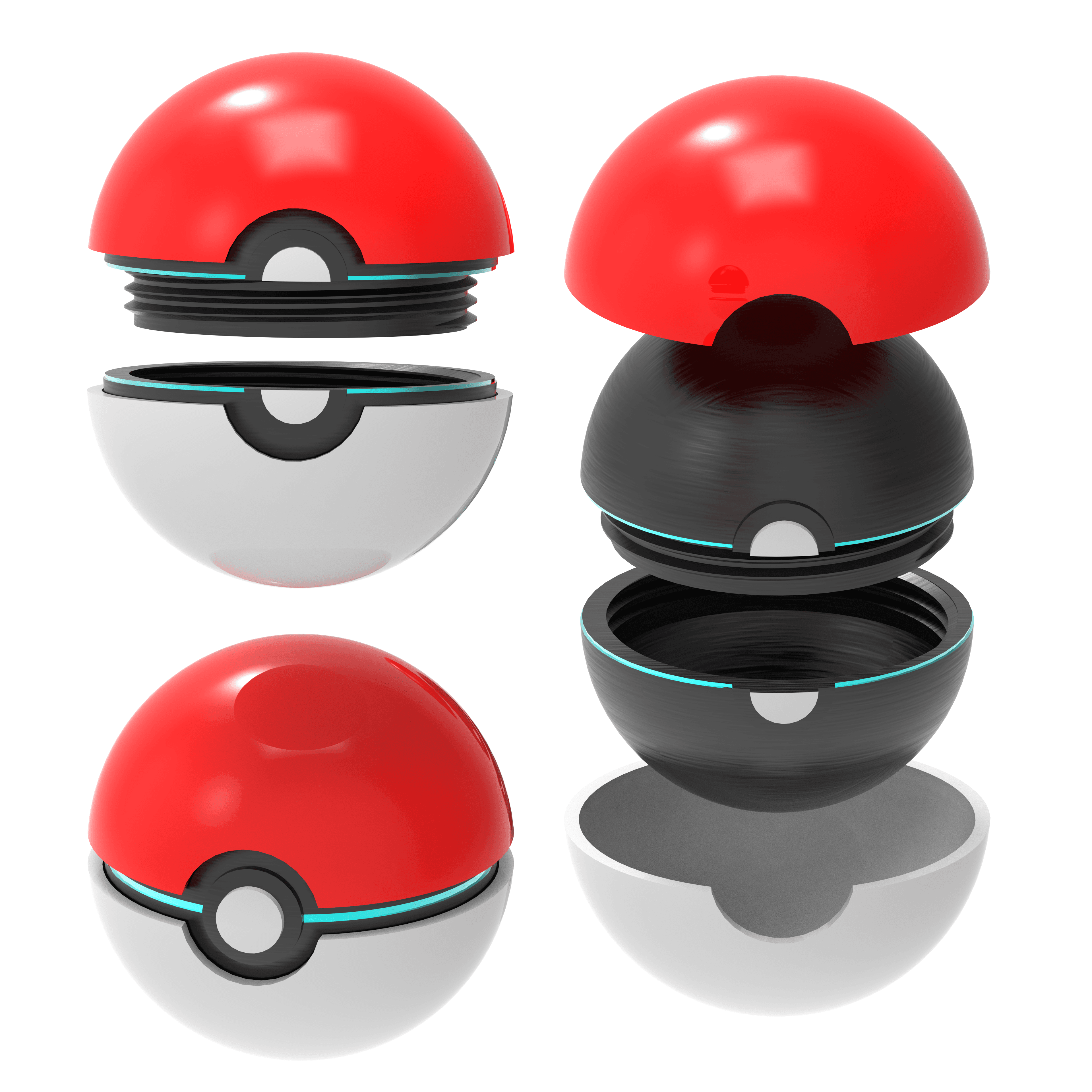 Pokeball Storage 3d model