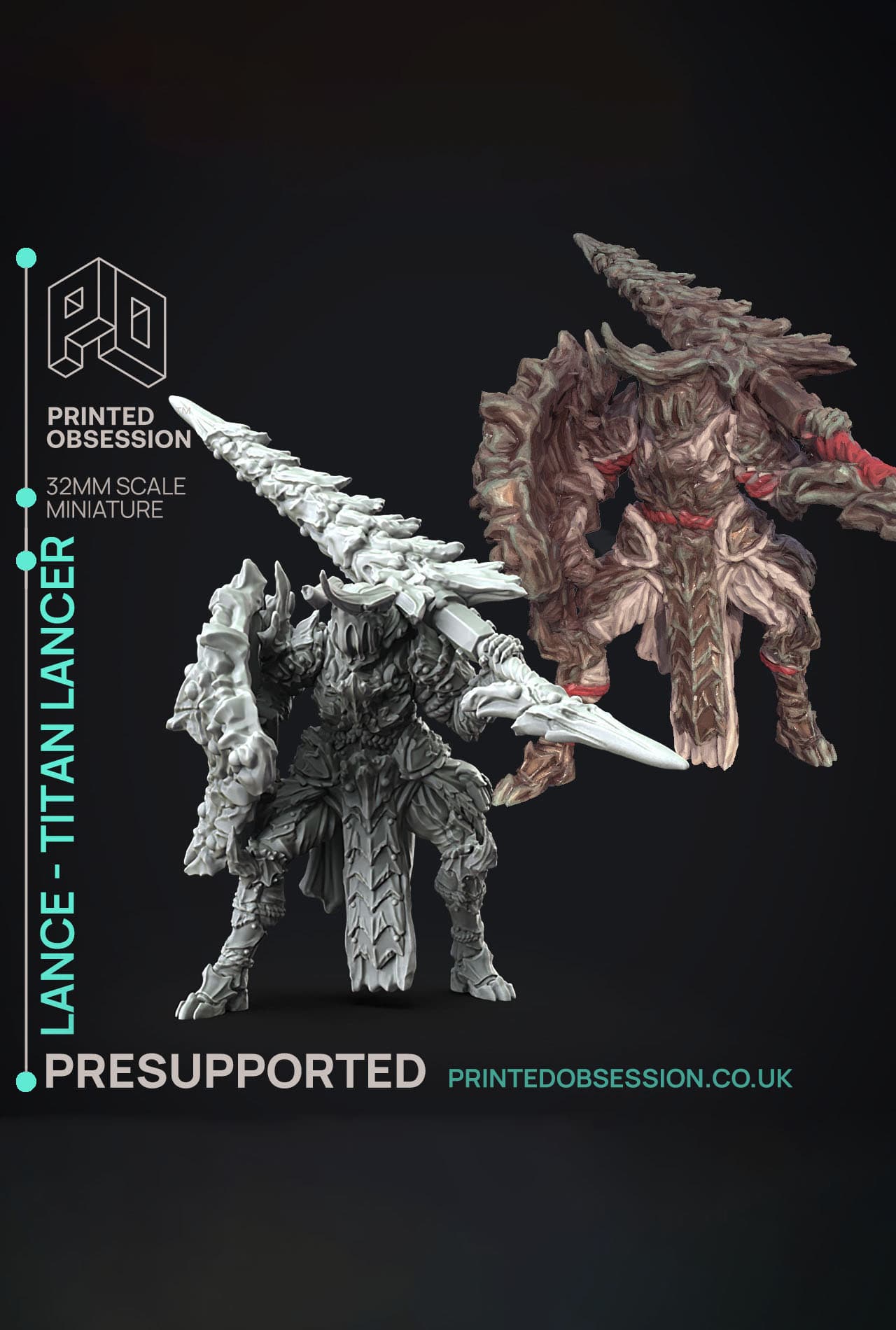 Lance - Hunting Party - PRESUPPORTED - Illustrated and Stats - 32mm scale 3d model