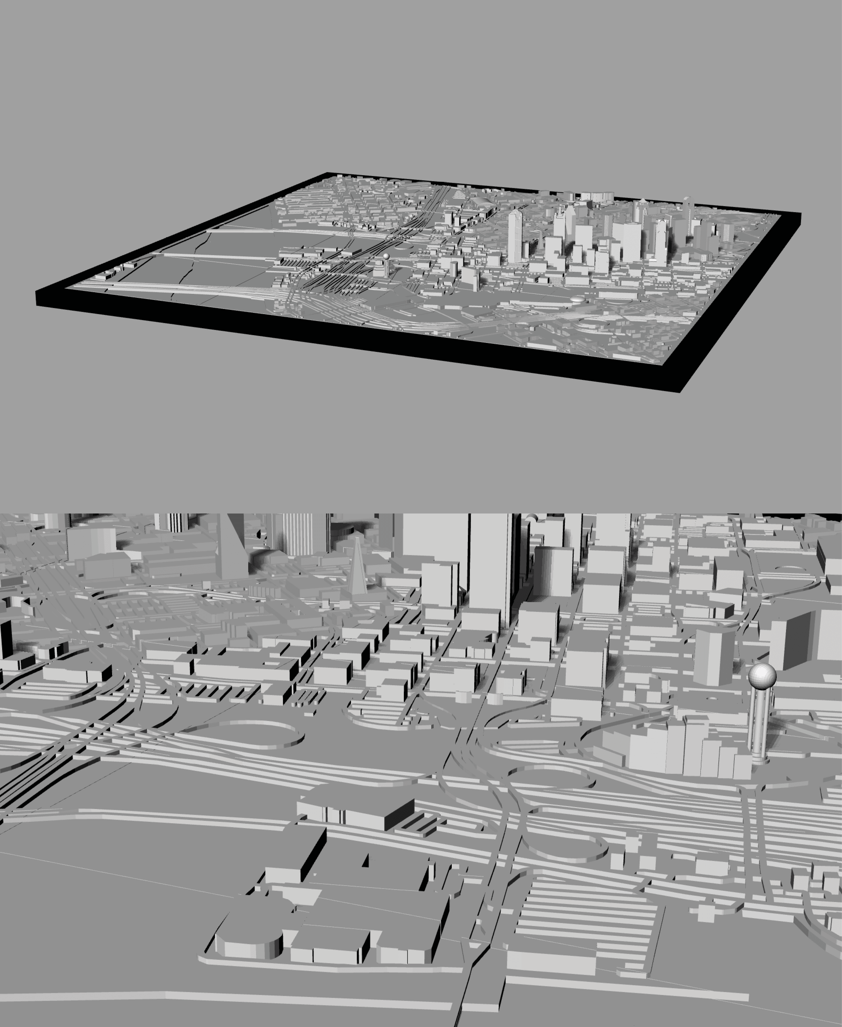 DALLAS, Skyline, 3D map 3d model