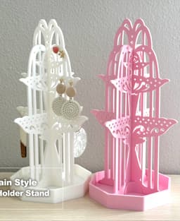 Elegant Fountain Style Earring Holder Stand 3d model