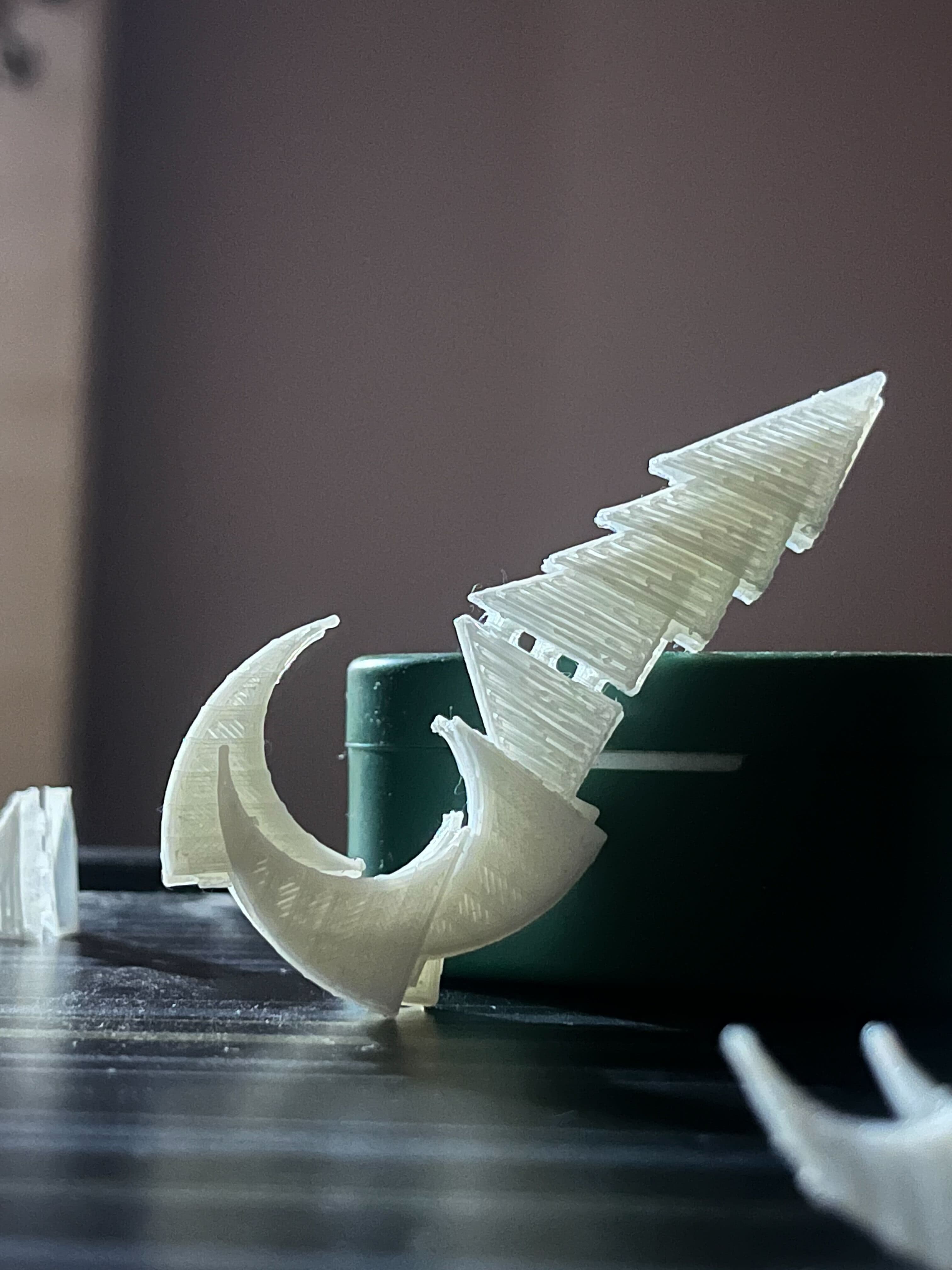 Origami Thorn - Self Connecting Piece 3d model
