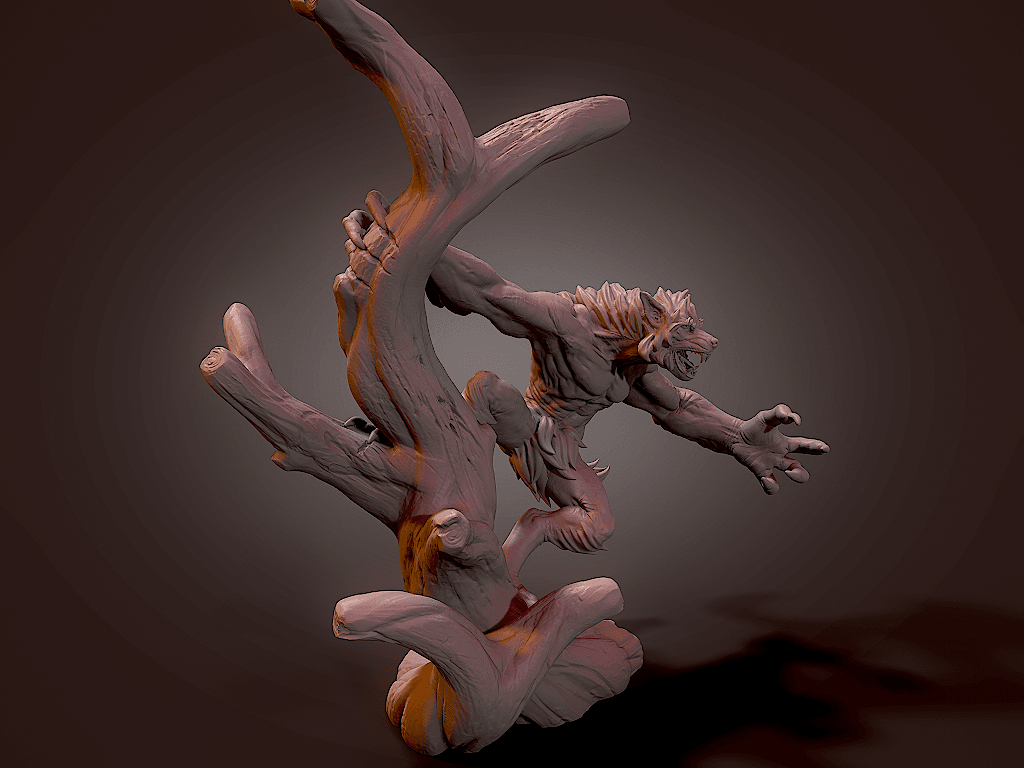 Werewolf1_with_fur.stl 3d model