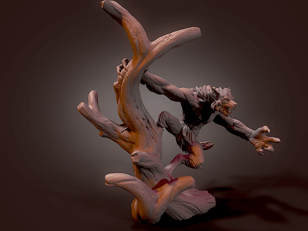 Werewolf1_with_fur.stl 3d model