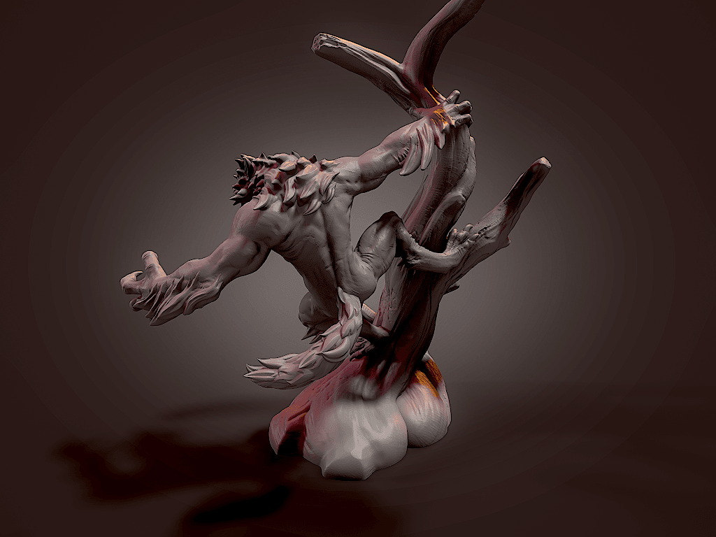 Werewolf1_with_fur.stl 3d model