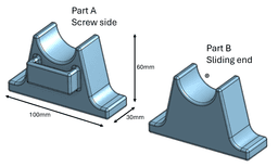Pony pipe clamp stands 3d model