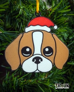 PUPPYS KEYCHAINS - CHRISTMAS ORNAMENTS - SET #3 3d model
