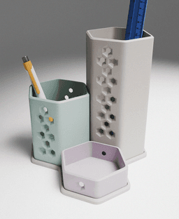 Modular Stationary or Table Set of 3 3d model