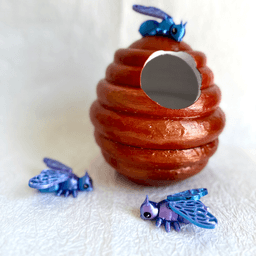 Articulated Bee + Hive 3d model