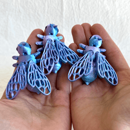 Articulated Bee + Hive 3d model