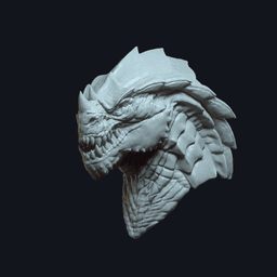 Garnon v8 Action Figure Head 3d model