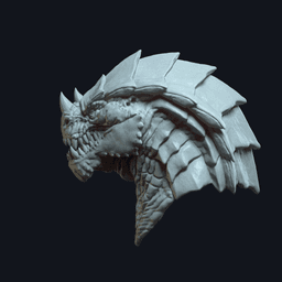 Garnon v8 Action Figure Head 3d model