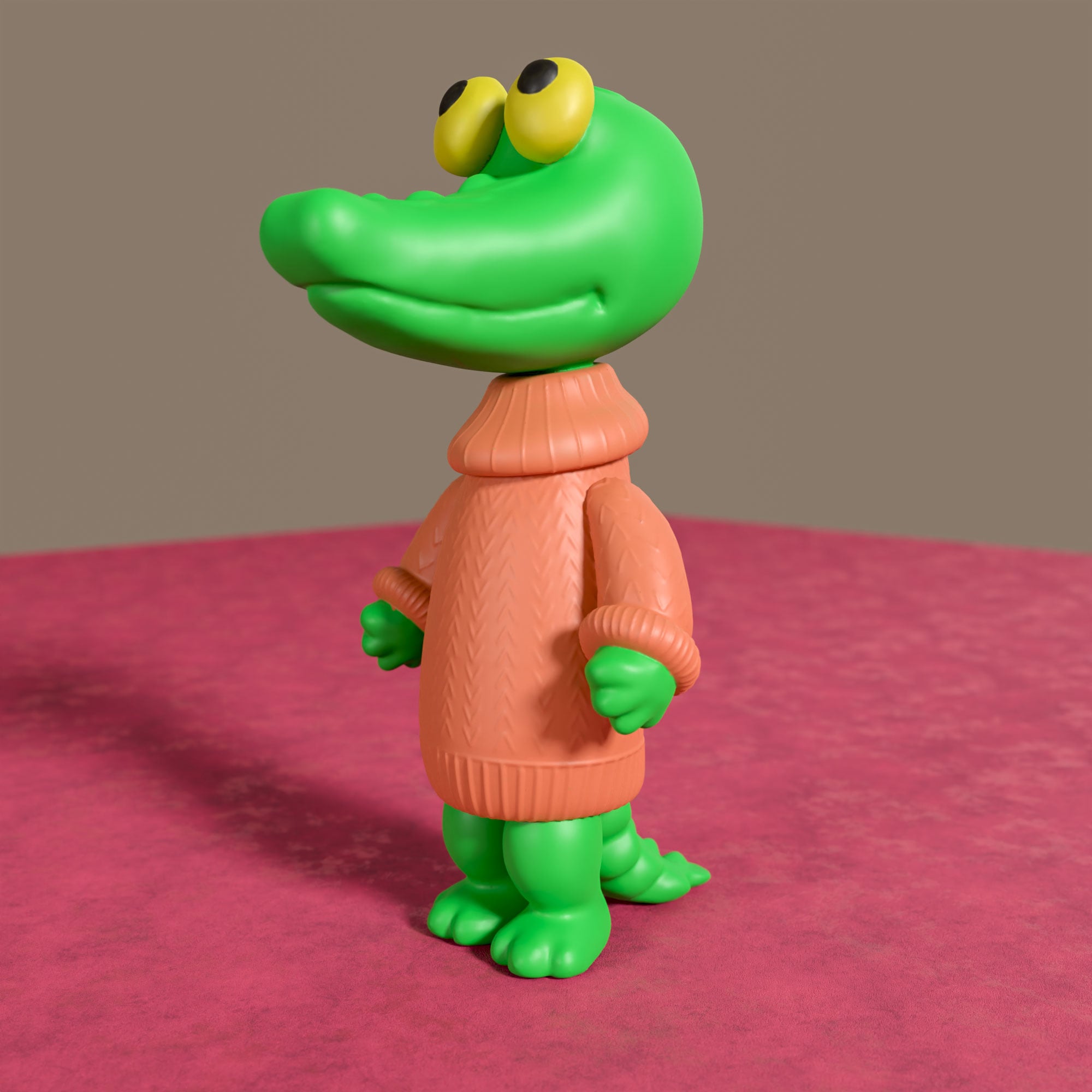 Crocodile Gena Vintage Toy 3d model