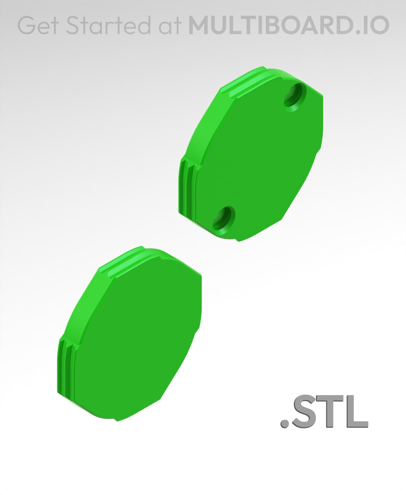 Blank - MultiBin Plate Twist Lock - STL Remixing Files 3d model