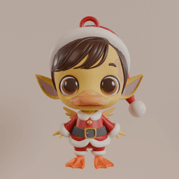 elf santa ornament 3d model