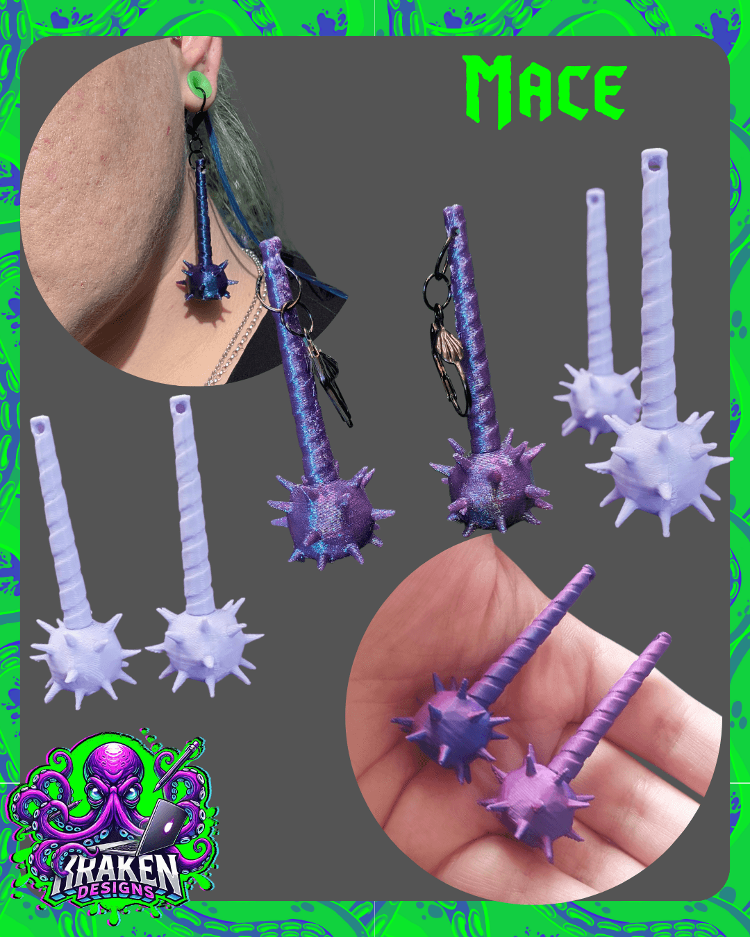 Mace Earring 3d model