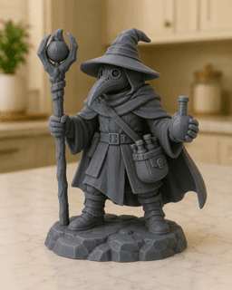 Plague Doctor Wizard STL 3d model