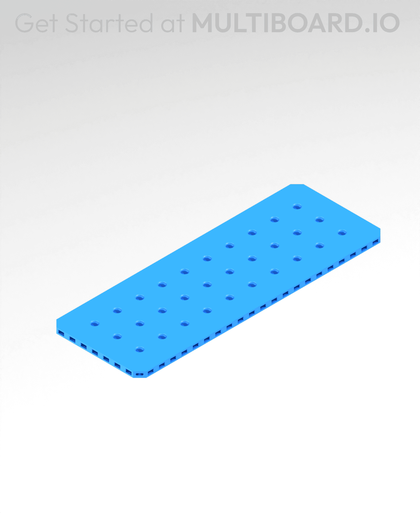 11x4 MU - Small Thread MU - MultiBoard Plate 3d model