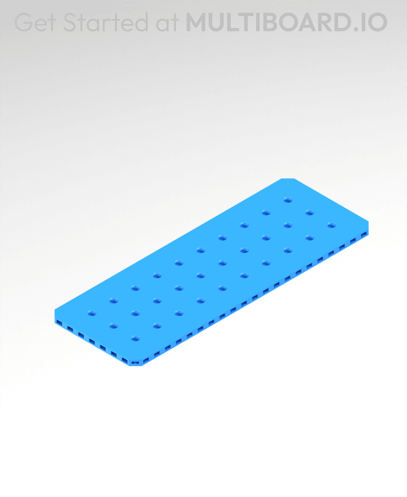 11x4 MU - Small Thread MU - MultiBoard Plate 3d model