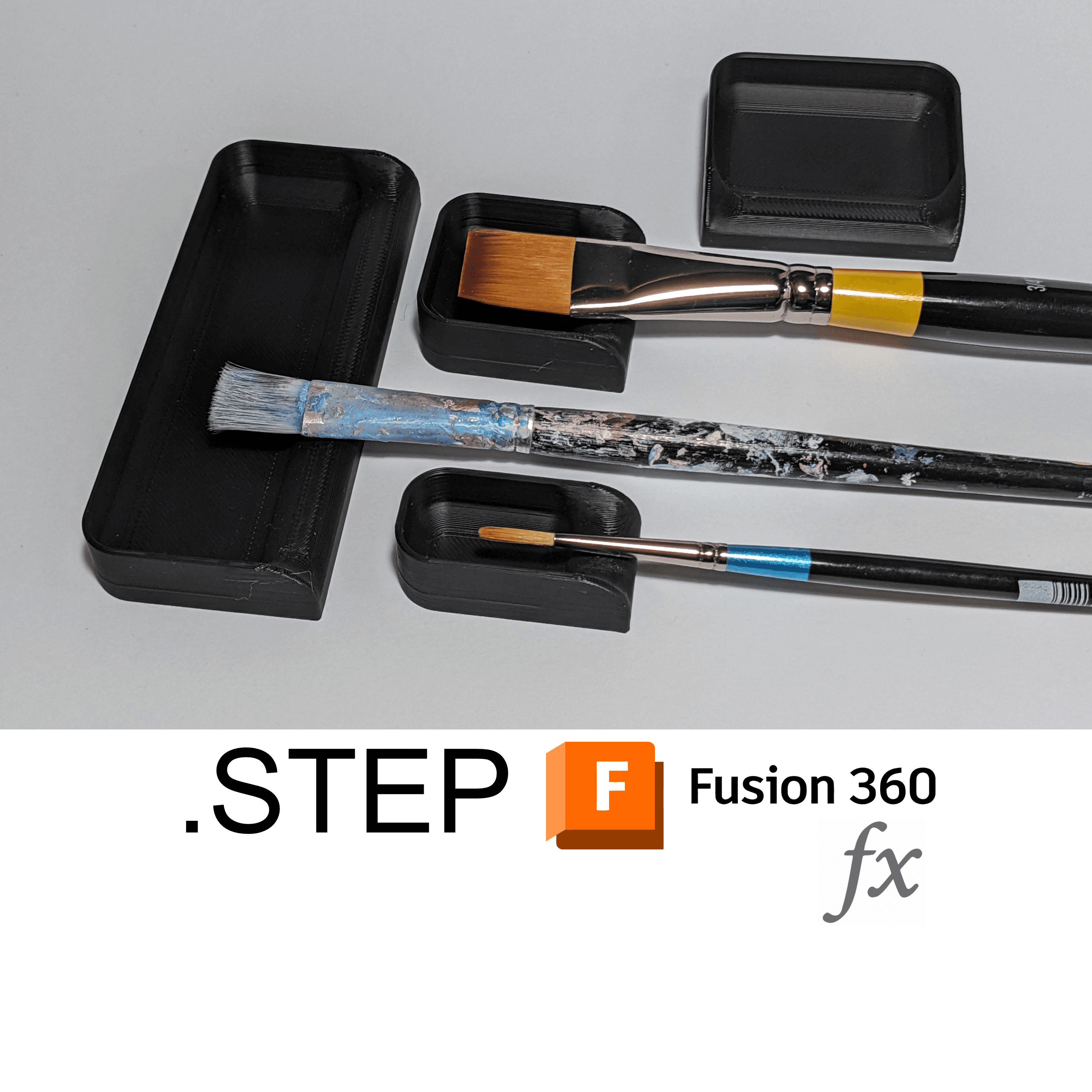 Paint Brush Rests 3d model