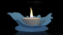 TEALIGHT HOLDER WATER DROP EFFECT 3d model