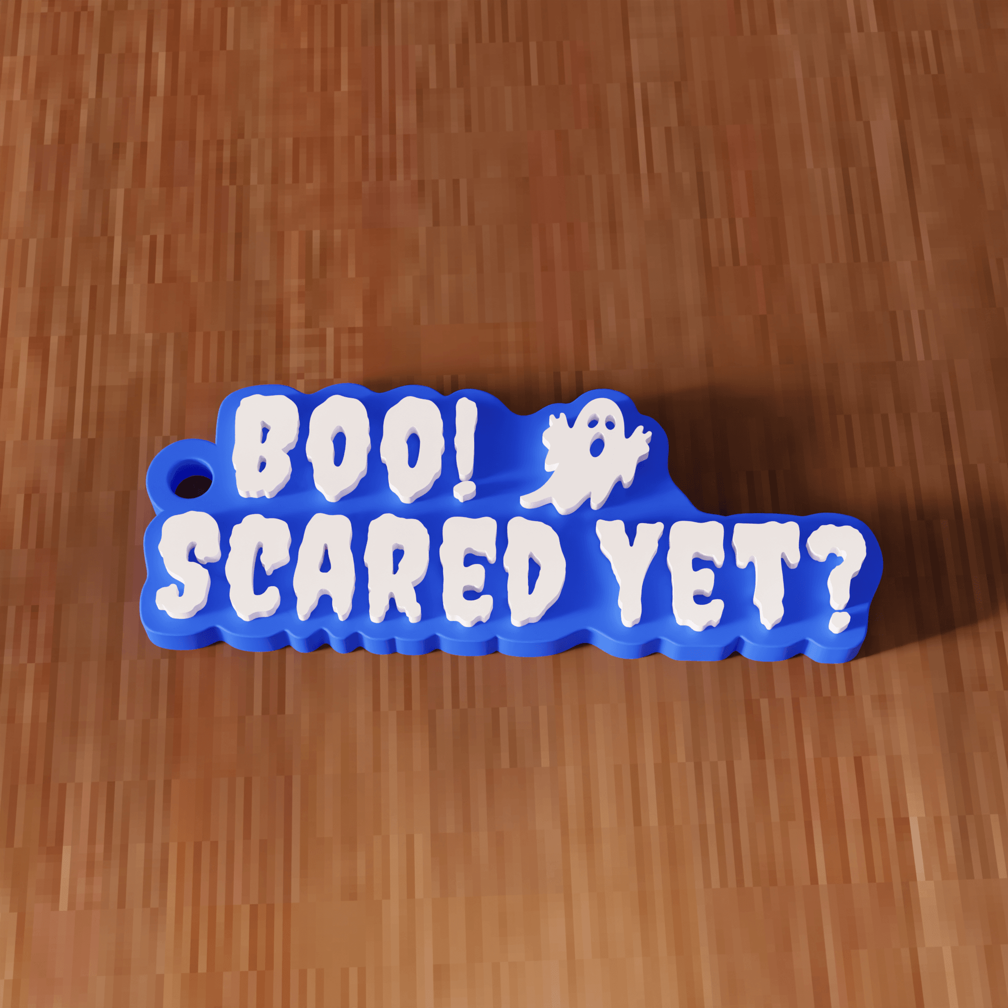 Boo Scared Yet Spooky Keychain 3d model