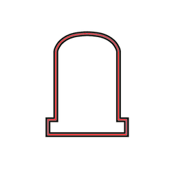 Tombstone Cookie Cutter STL File - 4 inches 3d model