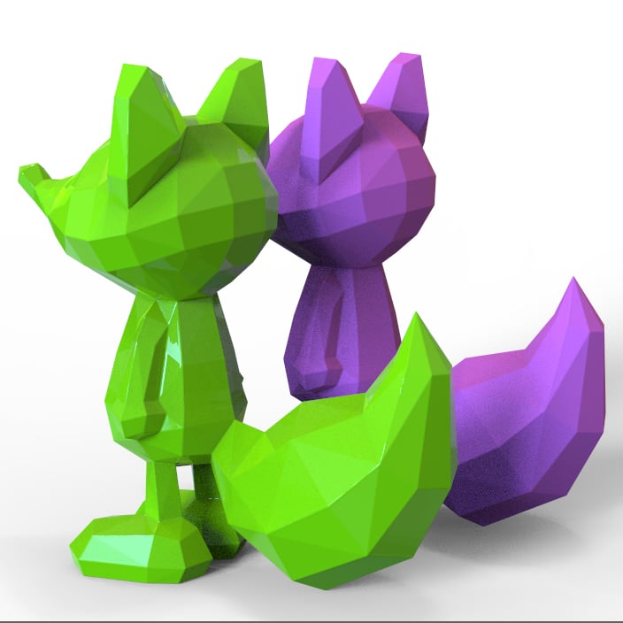 LOWPOLY CUTE FOX 3d model