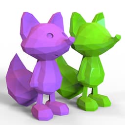LOWPOLY CUTE FOX 3d model