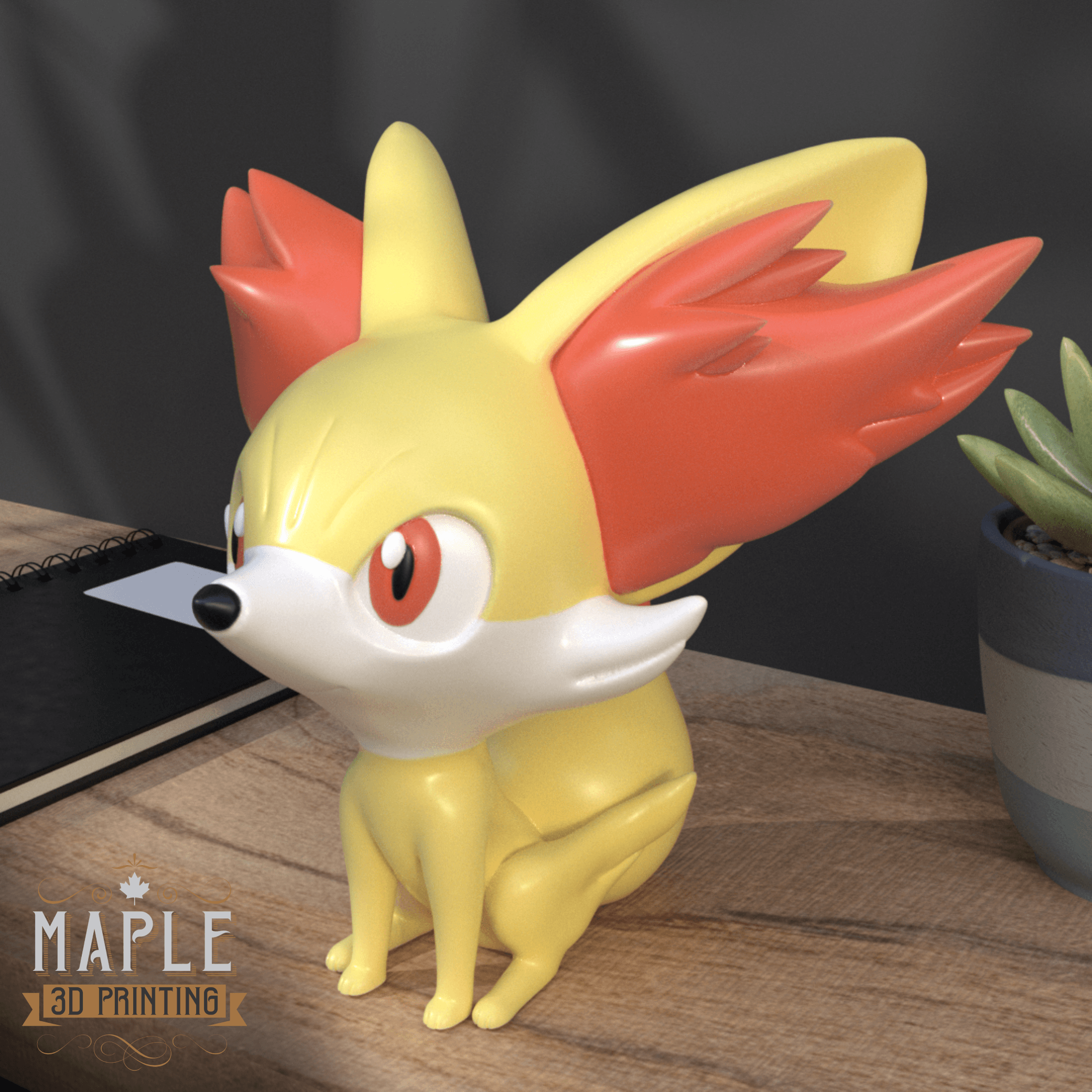 653. Fennekin - Basic & Ornamental 3d model