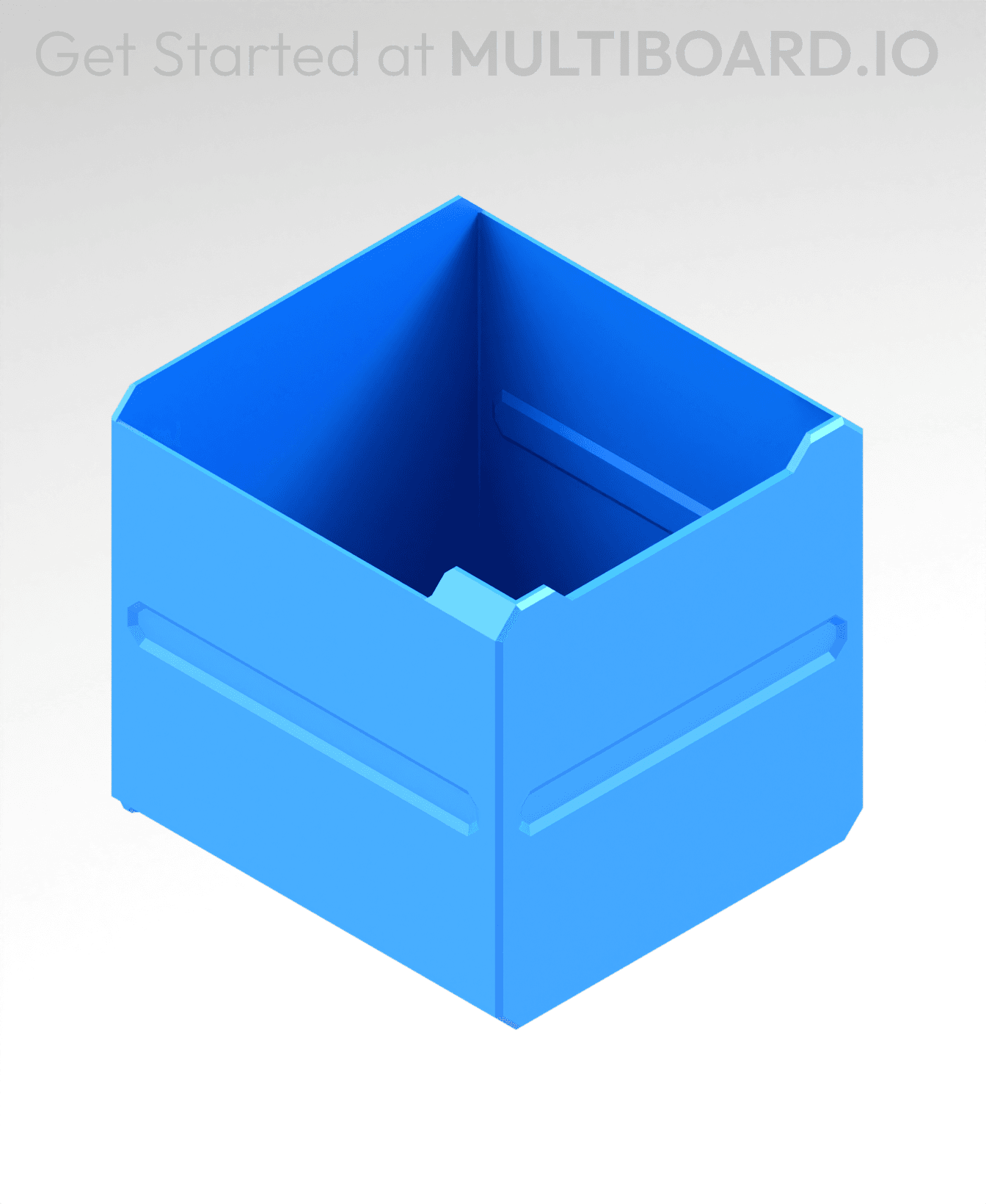 2x2x2 LU - Labelled - MultiBin Simple Drawer 3d model
